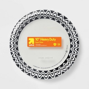 Halloween Disposable Plates - Black - 10" - 24ct - up&up™ - 1 of 3