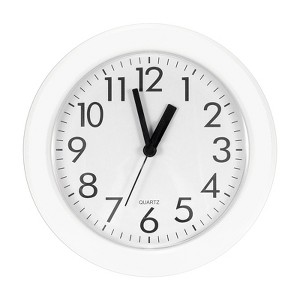 Unique Bargains Battery Operated Decorative Round Silent Non-Ticking Quartz Wall Clock 8" - 1 of 4