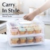 24 Count 2-Layer Cupcake Carrier with Lid & Handles, Reusable Cupcake Box for Cookies Cakes Brownies - 3 of 4