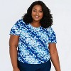 Calypsa Women's UPF 50+ Short Sleeve Adele Swim Top - 4 of 4