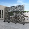 PexFix 72 in. x 35 in. Outdoor Privacy Rectangle Screen Galvanized Steel Panel Divider in Black - 2 of 4