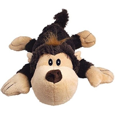 KONG Cozie Funky Monkey, Squeaky Plush Dog Toy, for Medium Dogs
