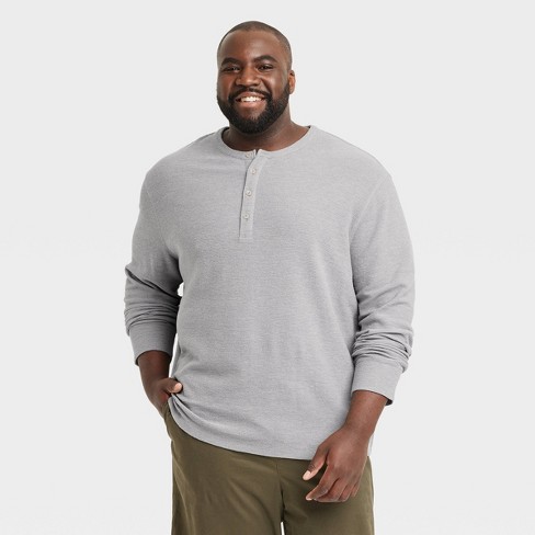 Men's Long Sleeve Textured Henley Shirt - Goodfellow & Co™ : Target