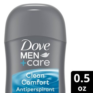 Dove Men+Care 72-Hour Antiperspirant & Mini Deodorant Stick - Clean Comfort - Trial Size - 0.5oz - 1 of 4