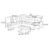 AndMakers 28.5 in. W Yellowish Gray Linen Rectangle Ottoman with Storage - 4 of 4