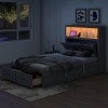 Streamdale Full-Size Hydraulic Platform Bed with Storage and LED Headboard - 3 of 4