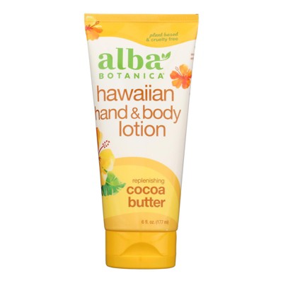 Alba Botanica Hawaiian Hand and Body Lotion Cocoa Butter - 6 fz