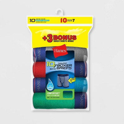  Hanes Boys' Ringer Boxer Briefs 7+3 Bonus Pack - Colors Vary M 