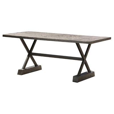 Chalmette Rectangular Light Weight Concrete Patio Dining Table - Christopher Knight Home