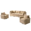 XIZZI Luxury Modular Sectional Sofa Couch, Oversized Cloud Couch for Living Room, Deep Seat Upholstered Sleeper Sofa Set w/ Optional Swivel Chairs - 2 of 4