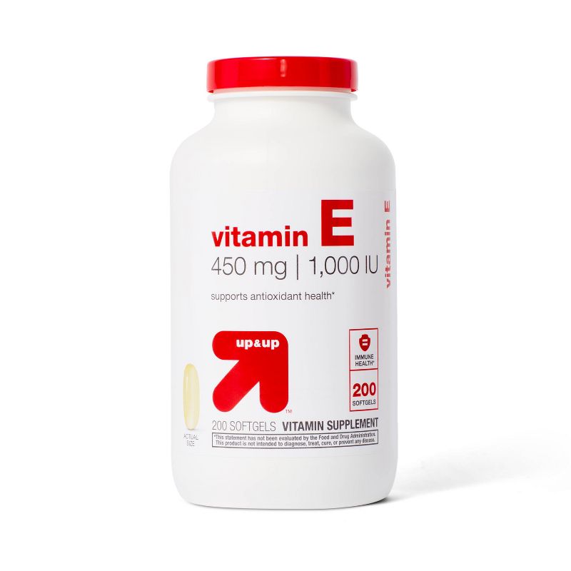 Vitamin E 1000 IU (450 mg) dl-Alpha for Antioxidant Support Softgels - 200ct - up &#38; up&#8482;, 1 of 5