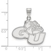 Black Bow Jewelry 14k White Gold Gonzaga Bulldogs NCAA Large Pendant - 2 of 3