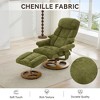 Okak Modern Chenille Adjustable Recliner Swivel Lounge Chair with Ottoman Footstool,Leisure Accent Chair for Living Rooms,Relaxation Areas - 2 of 4