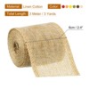 Unique Bargains DIY Crafts Home Decor Wreath Natural Burlap Wired Ribbons 6 Pcs - 2 of 4