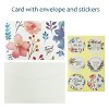 Wrapables Blank Thank You Cards with Envelopes & Seals for Weddings, Bridal Showers, Baby Showers (Set of 4), Blissful Bloom - 2 of 4