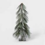 2' Unlit Glittered Downswept Hard Needle Alpine Mini Artificial Christmas Tree - Wondershop™