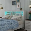 Famapy White Full/ Queen Size Headboard,App-Controlled LED Lights,Adjustable Shelves,Smart Bedroom Storage Solution - 2 of 4