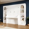 Merax Queen Size Murphy Platform Bed with Storage Space and LED Lights - 3 of 4
