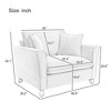 46.9"W Chenille Fabric Upholstered Oversized Accent Armchair, Comfy Single Sofa with Pillow - ModernLuxe - 3 of 4