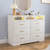 Hommoo White 9 Drawer Dresser with LED Light - 3 of 4