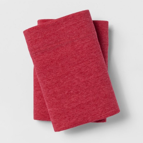 King Jersey Pillowcase Set Heather Red Room Essentials Target