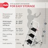 Hailo K20 3-Step Folding Ladder with Sturdy Steel Frame, Non-Slip Treads, 330 lb Capacity, Foldable for Compact Storage, Silver - 4 of 4