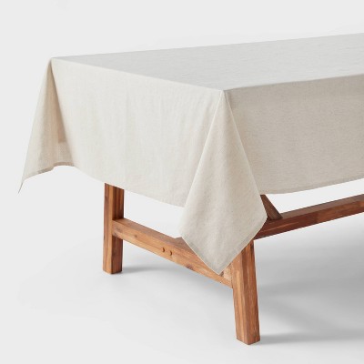 84" x 60" Cotton and Linen Blend Tablecloth - Threshold™