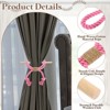 Unique Bargains Cotton Hand-Woven Decorative Tassel Curtain Tiebacks with Wood Club - 3 of 4