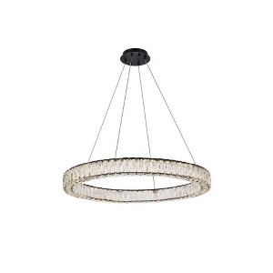 Elegant Lighting Monroe 1 - Light Pendant in  Black - 1 of 4