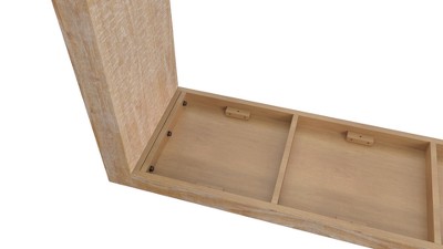 Weathered Medium Wood Rectangular Hallway Table with Storage