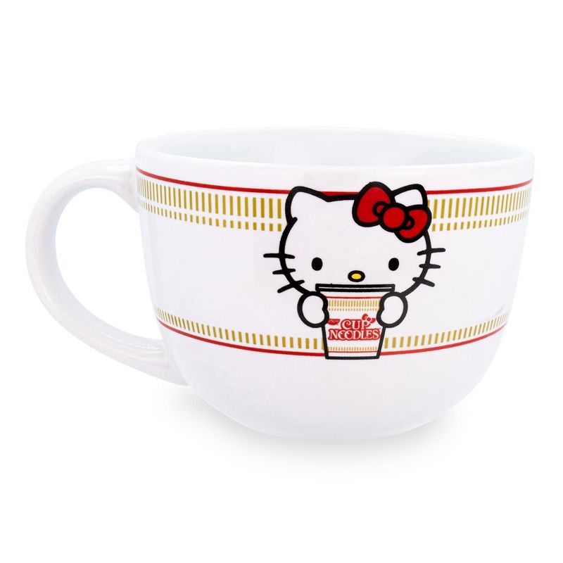Silver Buffalo Sanrio Hello Kitty x Nissin Cup Noodles Ceramic Soup Mug | Holds 24 Ounces, 2 of 7