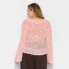 Women's Long Sleeve V-Neck Flyaway Brushed Lace Top - Wild Fable™ - 3 of 3