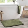 Hearth & Harbor Bathroom Rugs, Ultra Soft Velvet Memory Foam Bath Mats with PVC Backing - 2 of 4