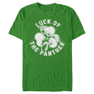 Men's Marvel St. Patrick's Day Black Panther Luck T-Shirt - 1 of 4
