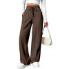 Pinspark Wide Leg Sweatpants Women High Waisted Baggy Sweat Pants Elastic Elevated Seams Loose Active Pants with Pockets - 4 of 4
