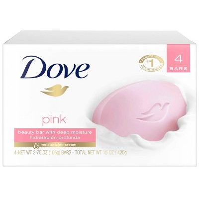 Dove Pink Deep Moisture Beauty Bar Soap - 4pk - 3.75oz each