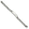 Black Bow Jewelry Men's 12mm Stainless Steel Curb Link I.D. Bracelet, 8.5 Inch - 2 of 4