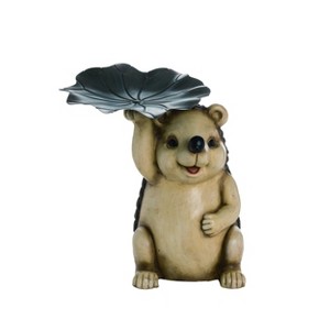 Transpac  Multicolor Spring Hedgehog with Tray Polyresin 22 in - 1 of 2