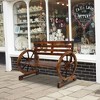 Karl Home | Wheel-inspired Fir Outdoor Bench - 4 of 4