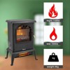 Karl Home 1500-Watt Infrared Electric Fireplace Stove with 2 Heat Settings in Black - 3 of 4