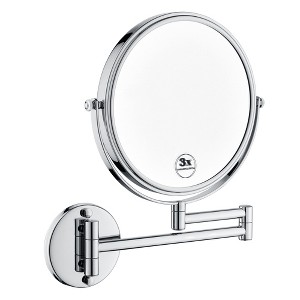 Vynxaria 8-Inch LED Wall Mount Magnifying Makeup Mirror - 360¡ã Rotation & 12-Inch Extension - 1 of 4