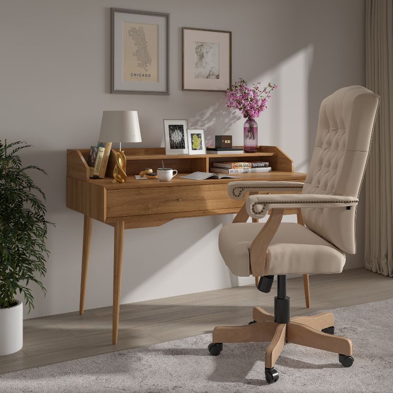 Flash Furniture Martha Washington Executive Swivel Office Chair with Arms, 3 of 12