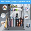ORRD Garage Sports Equipment Organizer, Ball Storage Rack & Rolling Cart with Wheels, Indoor/Outdoor - 2 of 4