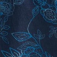 indigo outline floral