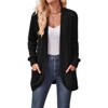 Women's Fashion Cardigan Sweater Lightweight Open Front Long Casual Jacket With Pockets - 4 of 4