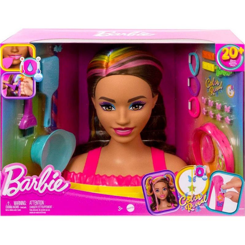 Barbie Totally Hair Neon Rainbow Deluxe Styling Head, 5 of 7