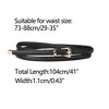 Allegra K Women's Skinny Embossed Faux Leather Alloy Pin Buckle Jeans Dresses Pants Belt - 3 of 4