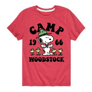 Boys' - Peanuts - Camp Woodstock Short Sleeve Graphic T-Shirt - 1 of 4