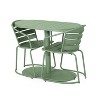 Christopher Knight Home Porto Outdoor Modern 3 Piece Iron Oval Table Bistro Set - 4 of 4