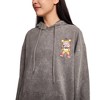 Five Nights At Freddy's Glamrock Freddy & Friends Women's Gray Mineral Wash Long Sleeve Fleece Hooded Sweatshirt - 2 of 4
